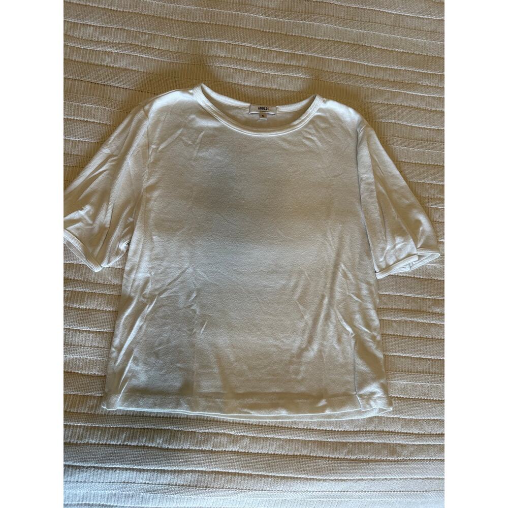 Agolde XL Ribbed Short-Sleeve Tee